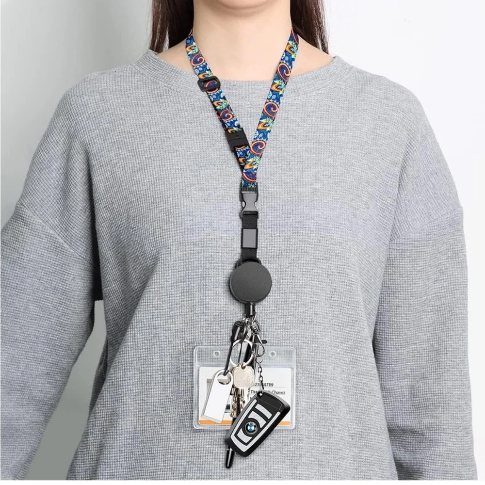 🆕 UpUGo Heavy Duty Retractable Neck and Wrist Lanyard Set